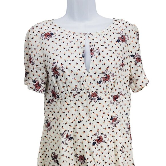 ModCloth Women's The Keyhole‎ Story A-Line Dress White Size 6 - Picture 11 of 13